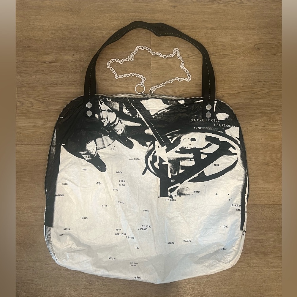 NWOT Diesel Black and White Graphic Tote